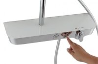 Thermostatarmatur mit Ablage, Regenbrausebrause 250mm, Handbrause (5-fach)