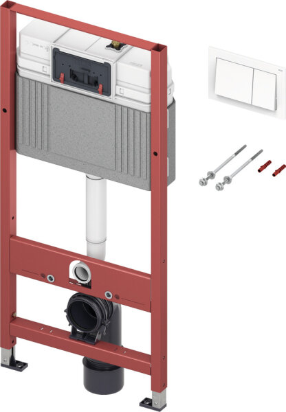 WC-Modul TECEbase mit TECE-Spülkasten,  Betätigung von vorne, Bauhöhe 1120 mm, inkl. TECEbase Drückerplatte