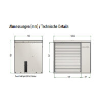 Panasonic Design-Schallschutzhaube f&uuml;r Aquarea W&auml;rmepumpe mit 1 Ventilator