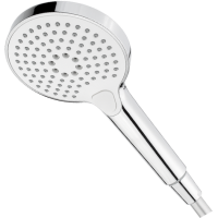 Handbrause mit Drucktaste, rund, 3-fach verstellbar, chrom