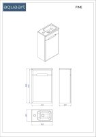 Fine 40 Unterschrank mit Waschtisch, wei&szlig;...