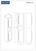 Eternity 170 Hochschrank, grafit supermatt, Griff gold