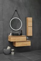 Elegant Waschtischunterschrank 80cm, Hamilton Eiche