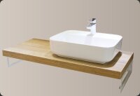 Atlas 120 Waschtischplatte 120x50x5,4 cm, Eiche halifax