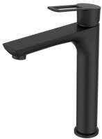 Intenso black Waschtischarmatur mit hohem Auslauf, schwarz