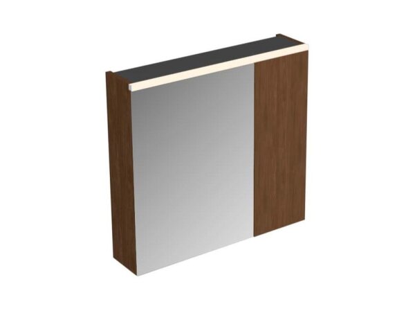 Sharp 70 Spiegelschrank mit LED-Beleuchtung, weiß glänzend, 70cm