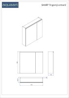 5-teiliges Badm&ouml;bel-Set SHARP - wei&szlig; gl&auml;nzend