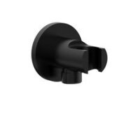 Wandanschlussbogen mit Halter 1/2&quot;, schwarz matt