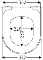 TUBE WC-Sitz Soft Close Premium Befestigung von oben,...