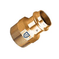 Rotguss Pressfitting Übergangsnippel 12mm x 3/8"