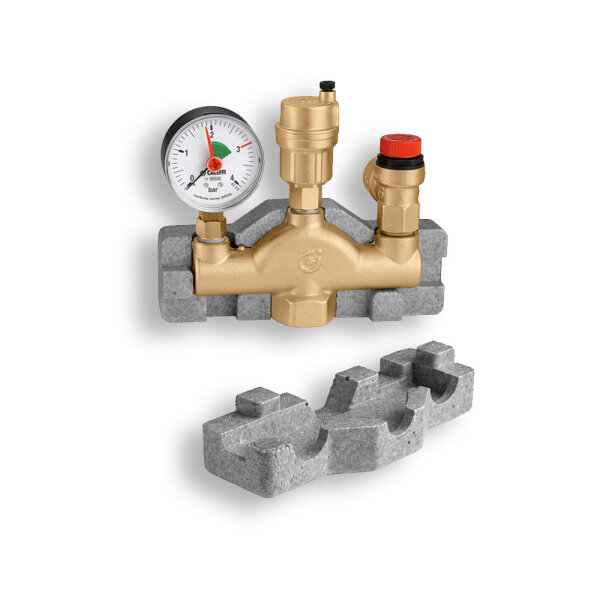 Kessel-Sicherheitsgruppe KSG - 3 bar, inkl. Sicherheitsgruppe, Manometer, Sicherheitsventil und Entlüfter