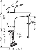 Hansgrohe Focus Waschtischmischer 100 chrom