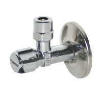 Eckventil 3/8&quot; mit Schieberosette verchromt