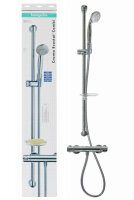 Hansgrohe Brausenkombi Handbrause Croma 2jet/Thermostatarmatur Ecostat 1001 und Brausestange UnicaS 900mm