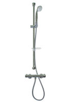 Hansgrohe Brausenkombi Handbrause Croma 2jet/Thermostatarmatur Ecostat 1001 und Brausestange UnicaS 900mm