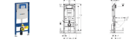Geberit Duofix Element f&uuml;r Wand-WC, 112 cm, mit...