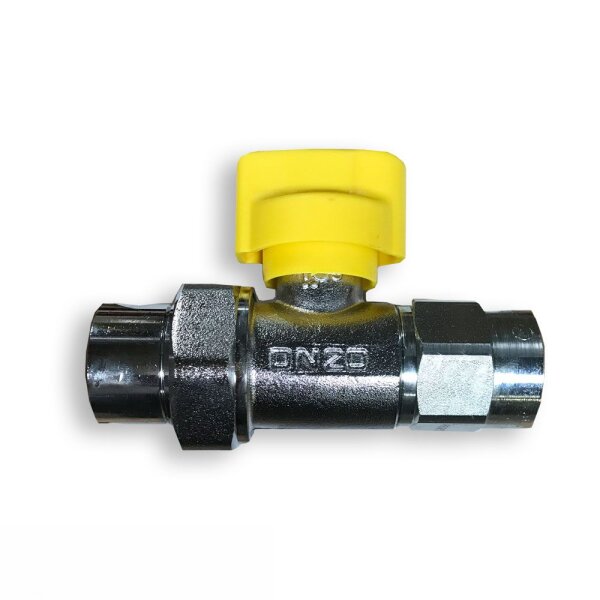 Wolf Gaskugelhahn Durchgangsform Rp3/4" mit thermischer Sicherung, verchromt