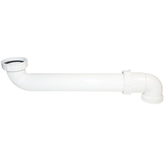 Kunststoff-Siphon Ablaufbogen, 1 1/2" x 1 1/2" x 75-300mm, weiß