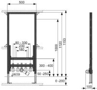 Bidetmodul TECEprofil f&uuml;r wandh&auml;ngendes Bidet,...
