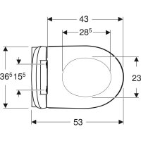 Geberit Tiefsp&uuml;l-WC iCon, 6l, wandh&auml;ngend sp&uuml;lrandlos wei&szlig;, inkl. WC-Sitz Slim mit Absenkautomatik &amp; abnehmbar