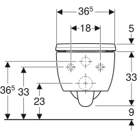 Geberit Tiefsp&uuml;l-WC iCon, 6l, wandh&auml;ngend sp&uuml;lrandlos wei&szlig;, inkl. WC-Sitz Slim mit Absenkautomatik &amp; abnehmbar