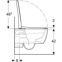 Geberit Tiefsp&uuml;l-WC iCon, 6l, wandh&auml;ngend sp&uuml;lrandlos wei&szlig;, inkl. WC-Sitz Slim mit Absenkautomatik &amp; abnehmbar